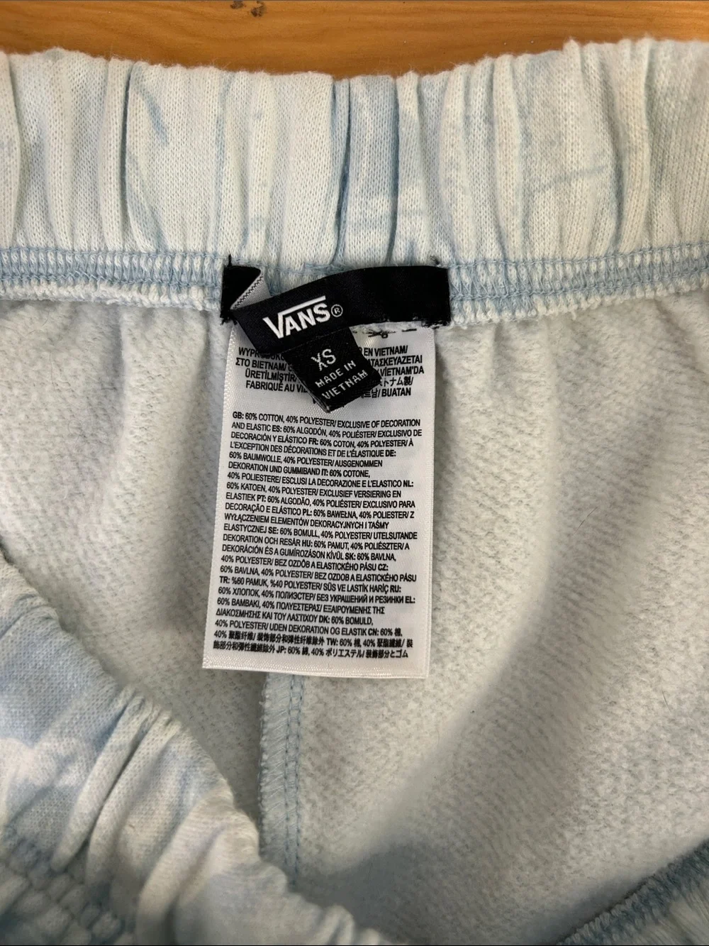 Vans Light Blue & White Marble Sweatpants